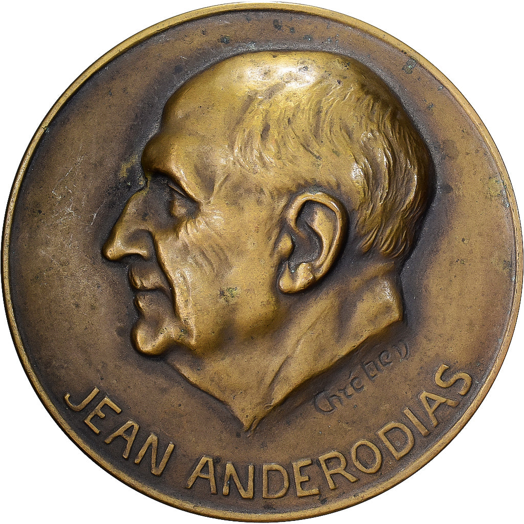 Francja, medal, Jean Anderodias,, Brązowy, Chrétien, AU(55-58)
