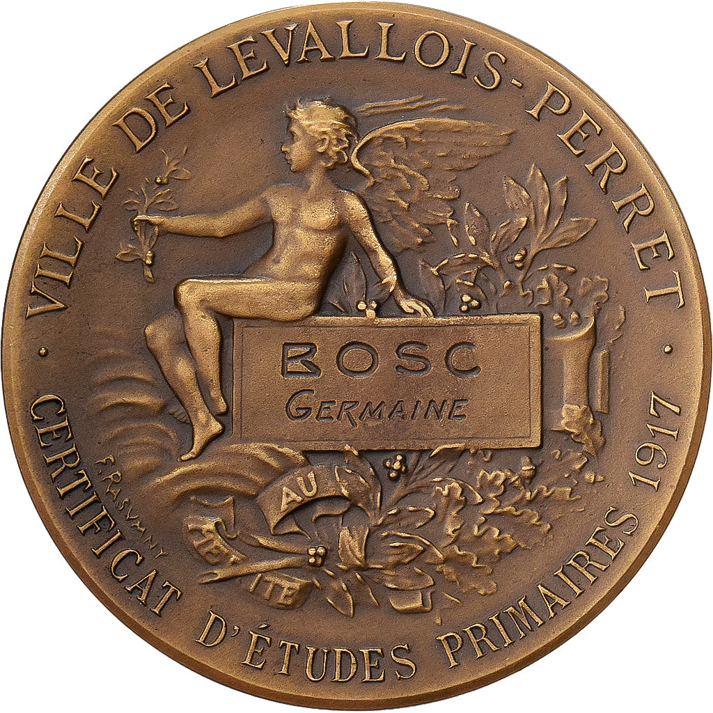 França, medalha, Certificat d'Etudes Primaires, Ville de Levallois-Perret