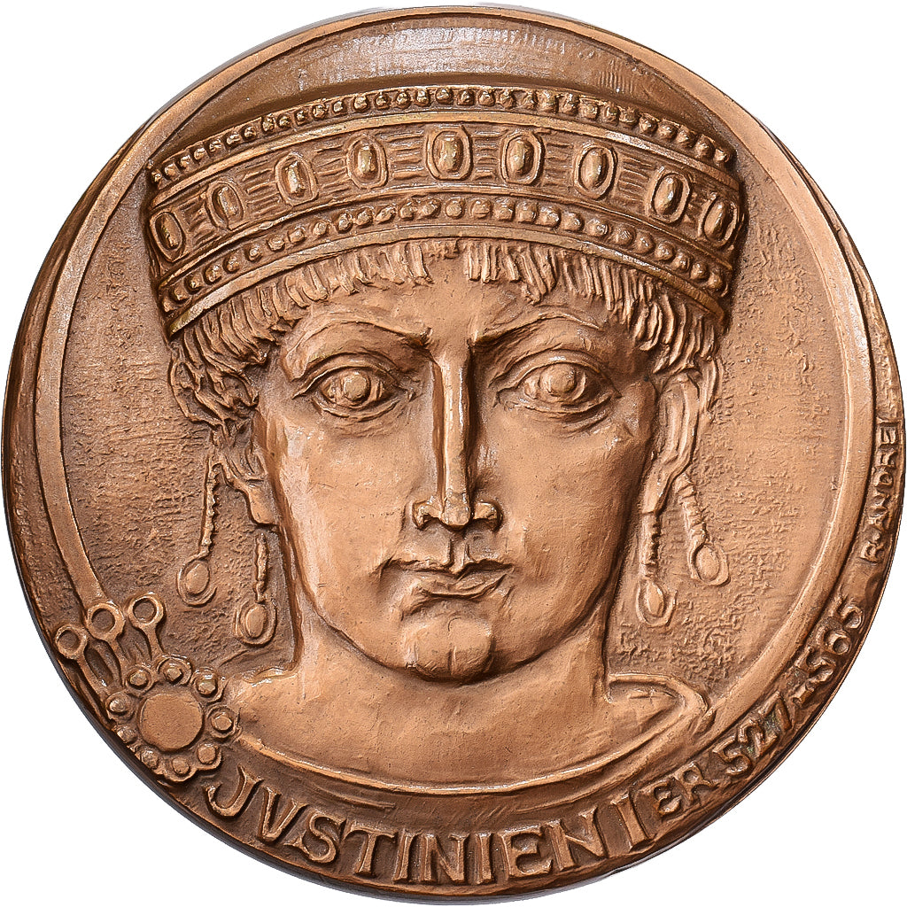 Frankrijk, Medaille, Notariat Français, Justinien Ier, 1973, Bronzen, Andrei