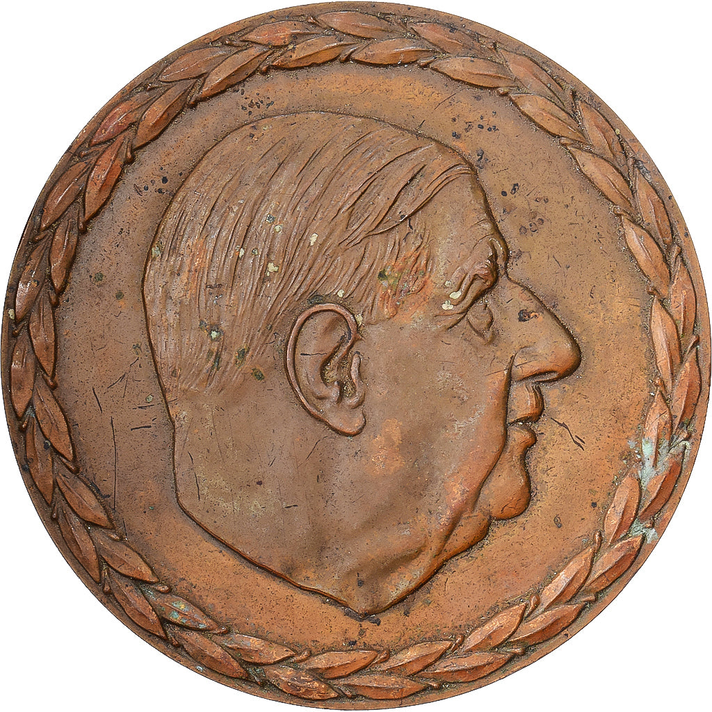 França, medalha, De Gaulle, Patriam Servando Victoriam Tvlit, 1970, Bronze