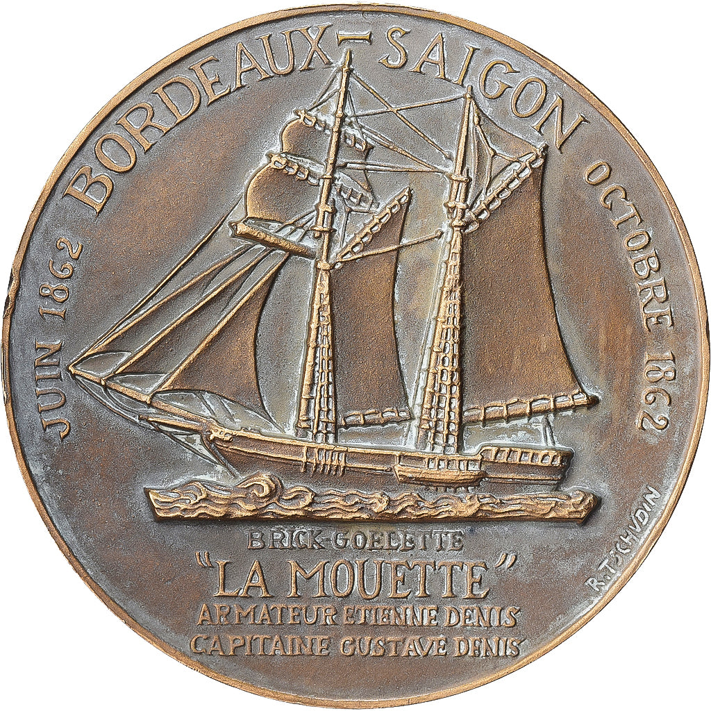 Francia, medaglia, Maison Denis Frère, Armateur, Bordeaux-Saïgon, 1962