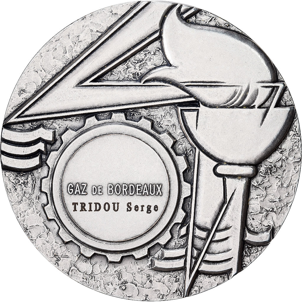 Francja, medal, A.N.R.O.C, Brąz posrebrzany, Simon, Gaz de Bordeaux, MS(63)
