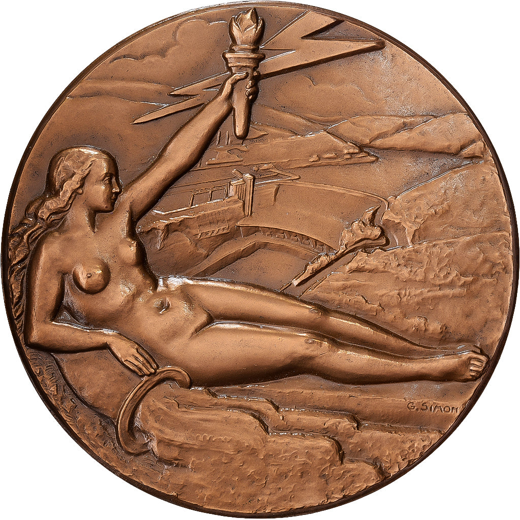 France, Médaille, R.M.G, 1965, Bronze, SPL, Simon, Gaz de Bordeaux