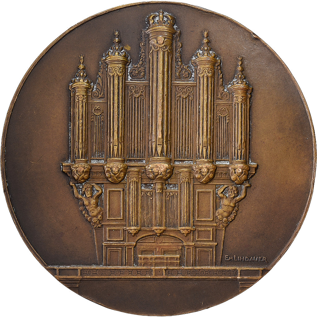 França, medalha, Jean Sébastien Bach (1685-1750), Bronze, Coudray, AU(50-53)