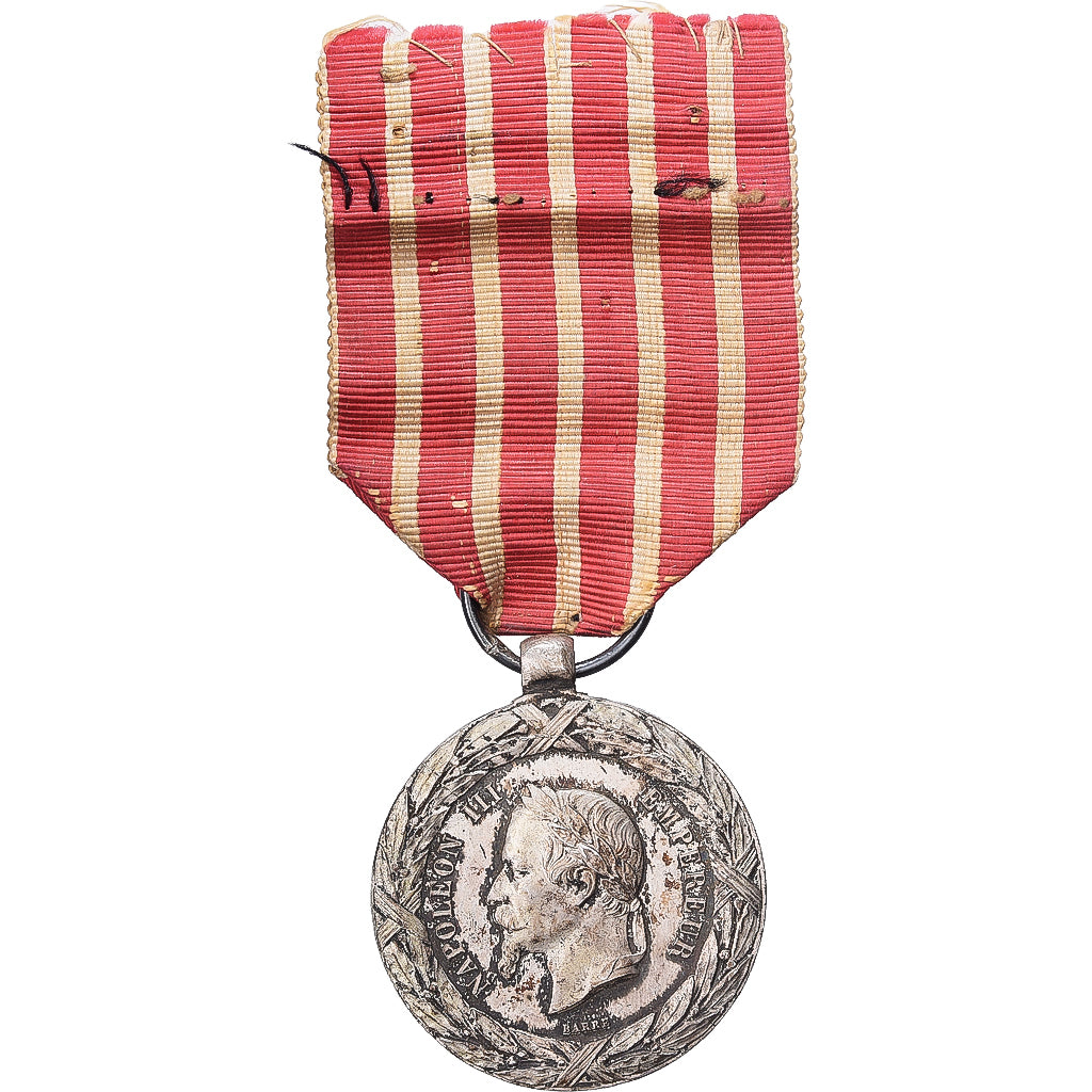 França, Napoléon III, Campagne d'Italie, WAR, medalha, 1859, Qualidade Muito