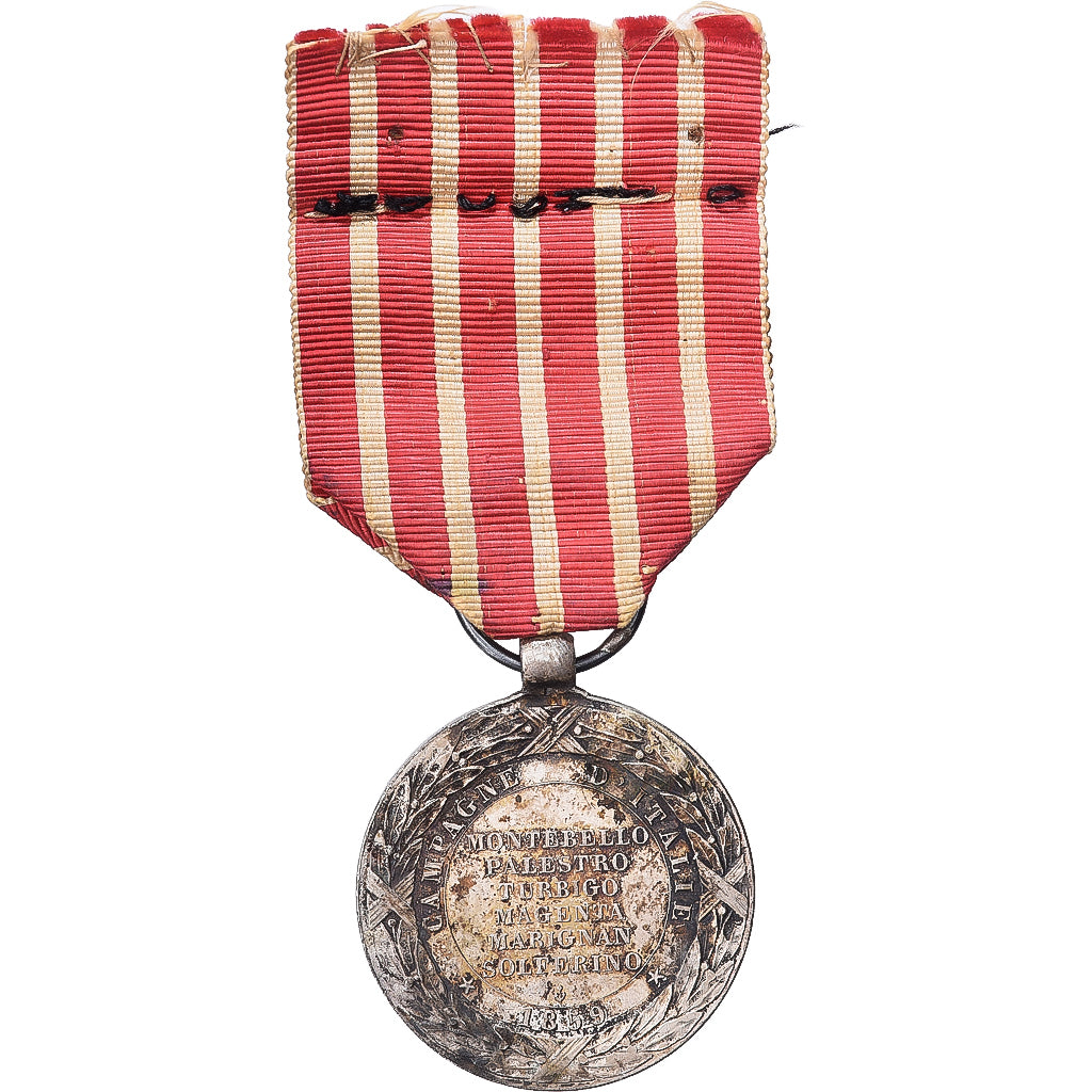 França, Napoléon III, Campagne d'Italie, WAR, medalha, 1859, Qualidade Muito