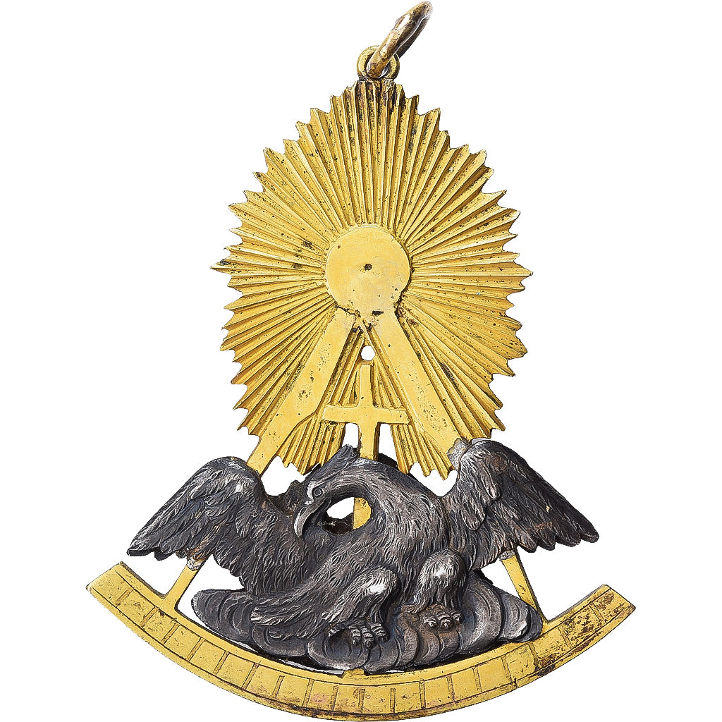 France, Bijou Rose Croix, Masonic, Medal, Chevalier, Excellent Quality, Gilt