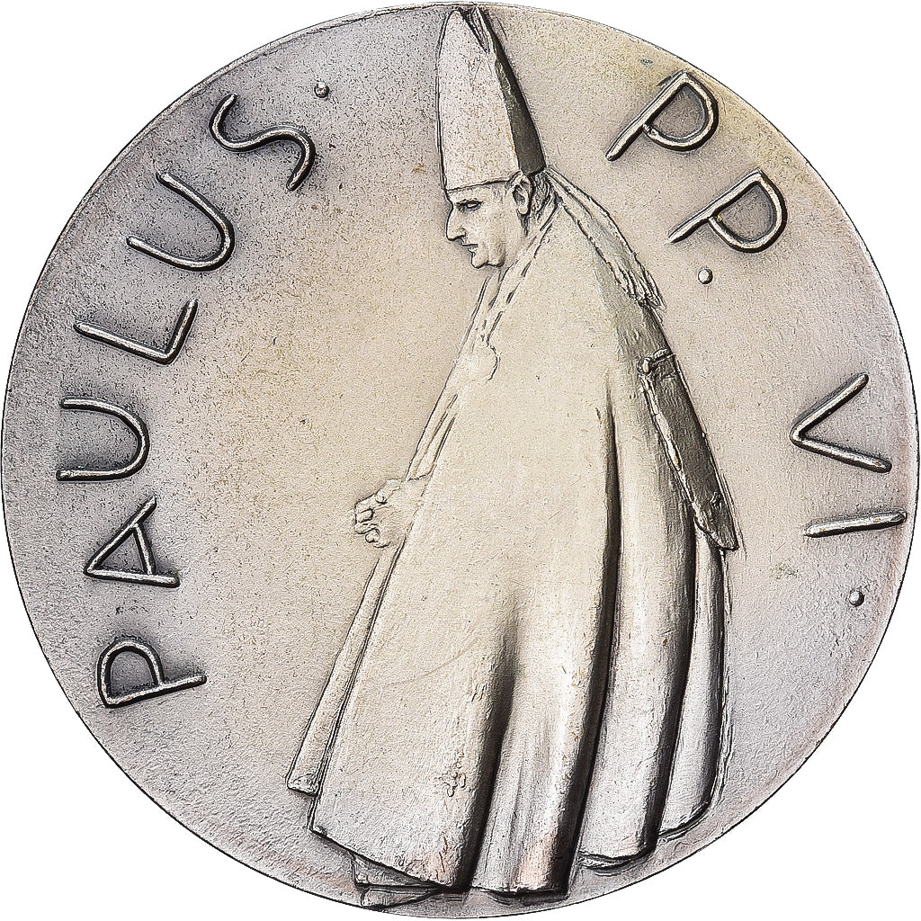 CITTÀ DEL VATICANO, medaglia, Paul VI, 1977, Argento, Manzu, SPL