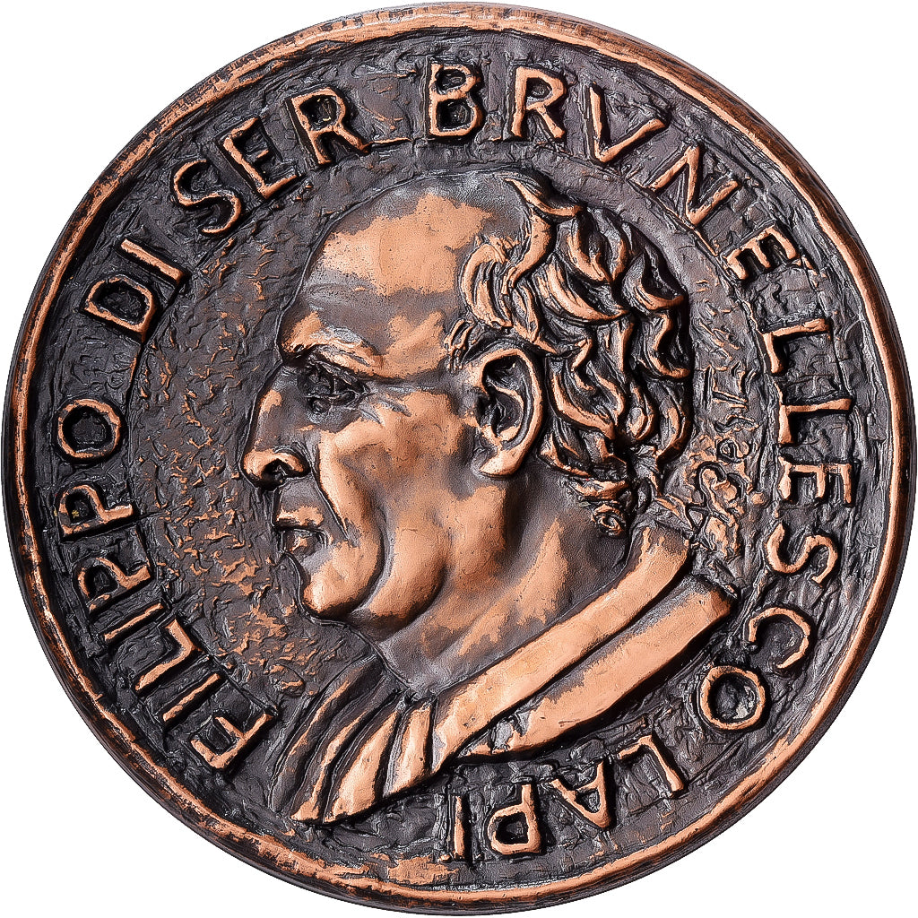 Itália, medalha, VI° Centenario della Nascita di Filippo Brunelleschi, 1977