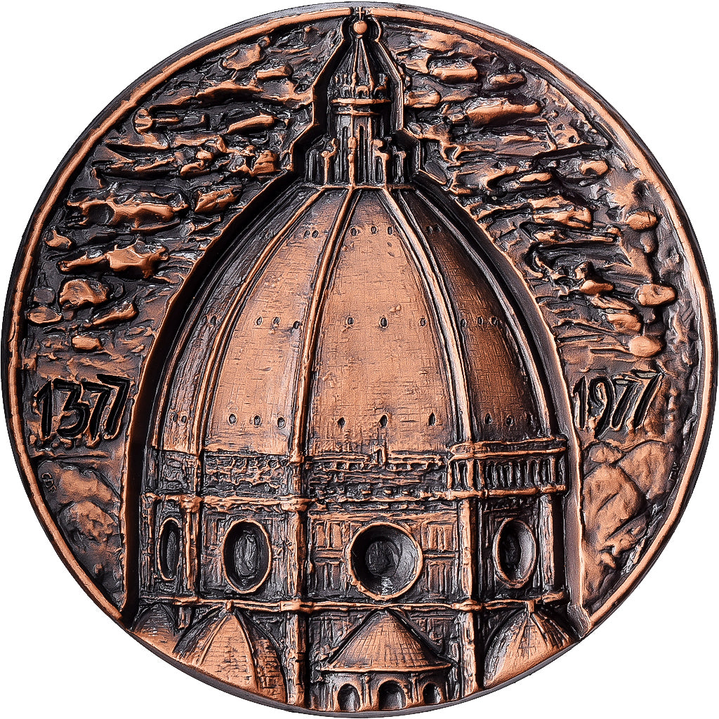 Itália, medalha, VI° Centenario della Nascita di Filippo Brunelleschi, 1977