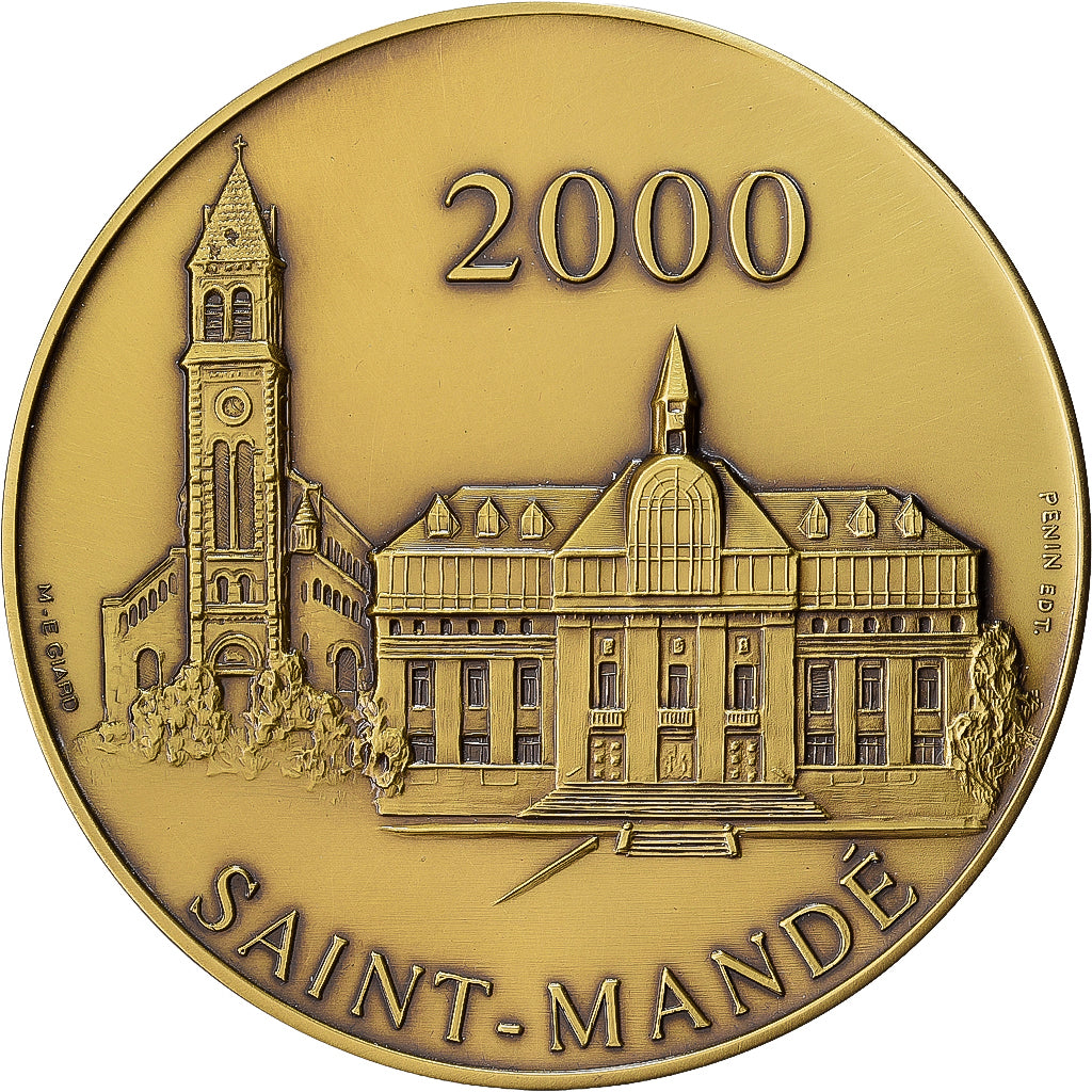 France, Médaille, Ville de Saint-Mandé, 2000, Bronze, FDC, Giard