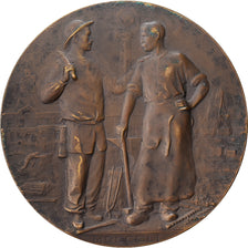 France, Medal, Compagnie des Mines de Béthune, 1926, Bronze, Mayeur, EF(40-45)