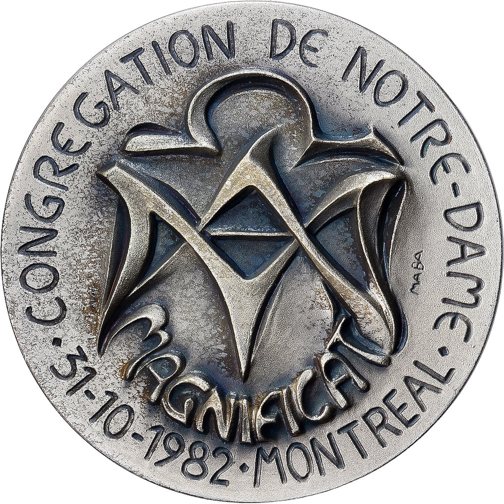 Italy, Medal, sainte Marguerite Bourgeoys, 1982, Silvered bronze, Maba, MS(63)