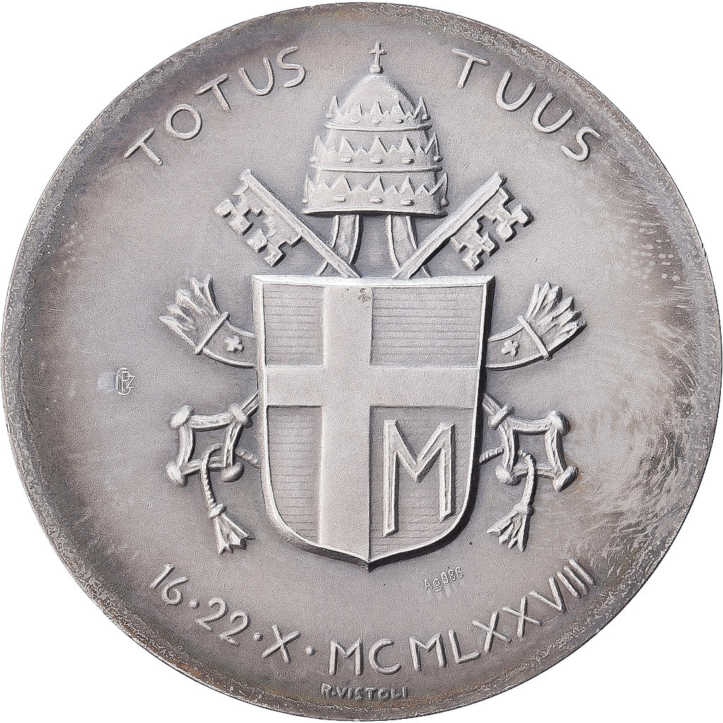 Vaticaanstad, Medaille, John Paul II, 1978, Zilver, Vistoli, UNC-