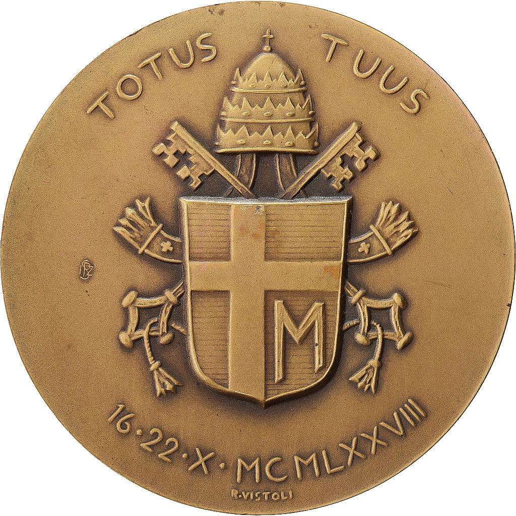 CITTÀ DEL VATICANO, medaglia, John Paul II, 1978, Bronzo, Vistoli, SPL