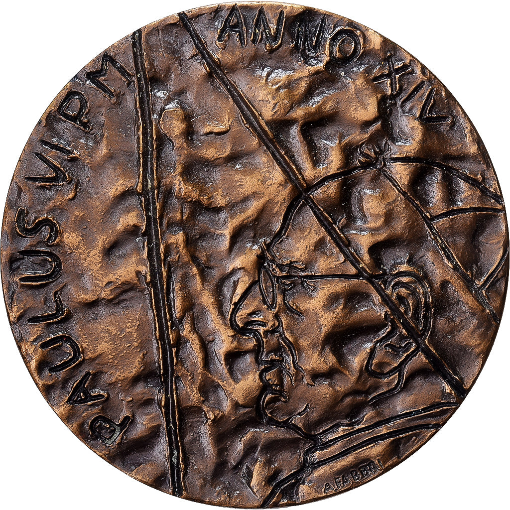 CITTÀ DEL VATICANO, medaglia, Paul VI, Anno XIV, Bronzo, Fabbri, SPL