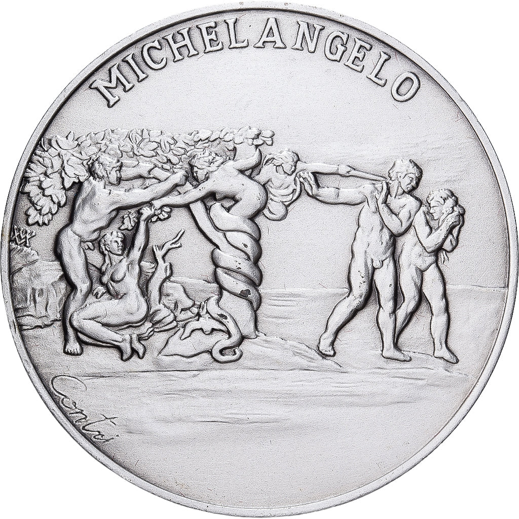 CITTÀ DEL VATICANO, medaglia, Michelangelo, Musei Vaticani II, 1993, Argento