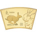 China, medalha, Année du lapin, Cobre Dourado, MS(65-70)