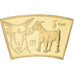 China, medalla, Année de la Chèvre, Copper Gilt, FDC