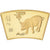 China, Medaille, Année du Cochon, Copper Gilt, STGL