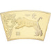 China, Medaille, Année du Tigre, Copper Gilt, STGL