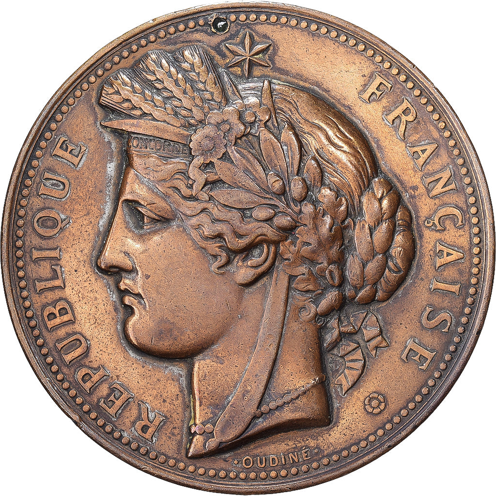 Francia, medaglia, Exposition Universelle PARIS, 1878, Bronzo, Oudiné, BB
