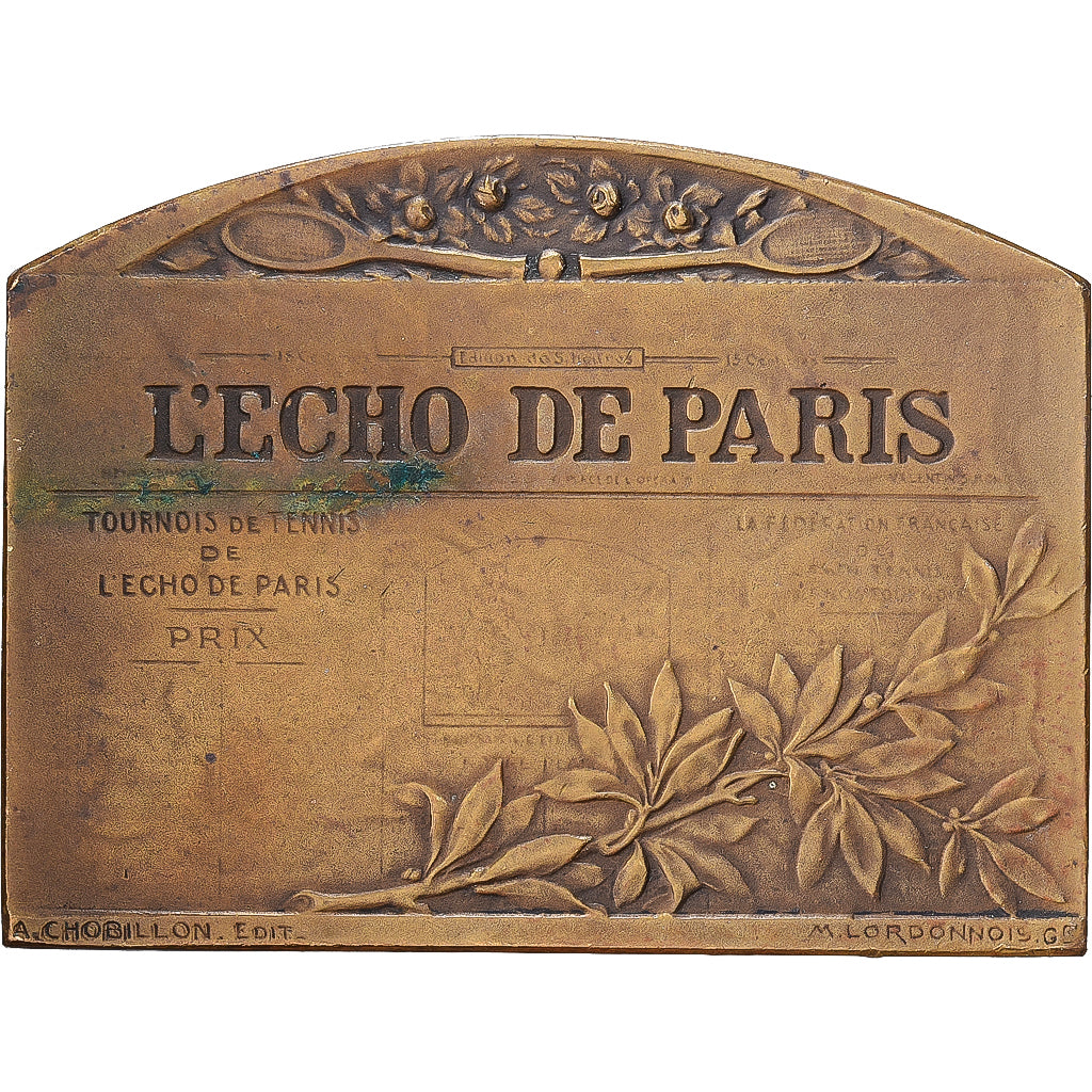 Frankreich, Medaille, Tournois de Tennis de l'Echo de Paris, Bronze, Lordonnois
