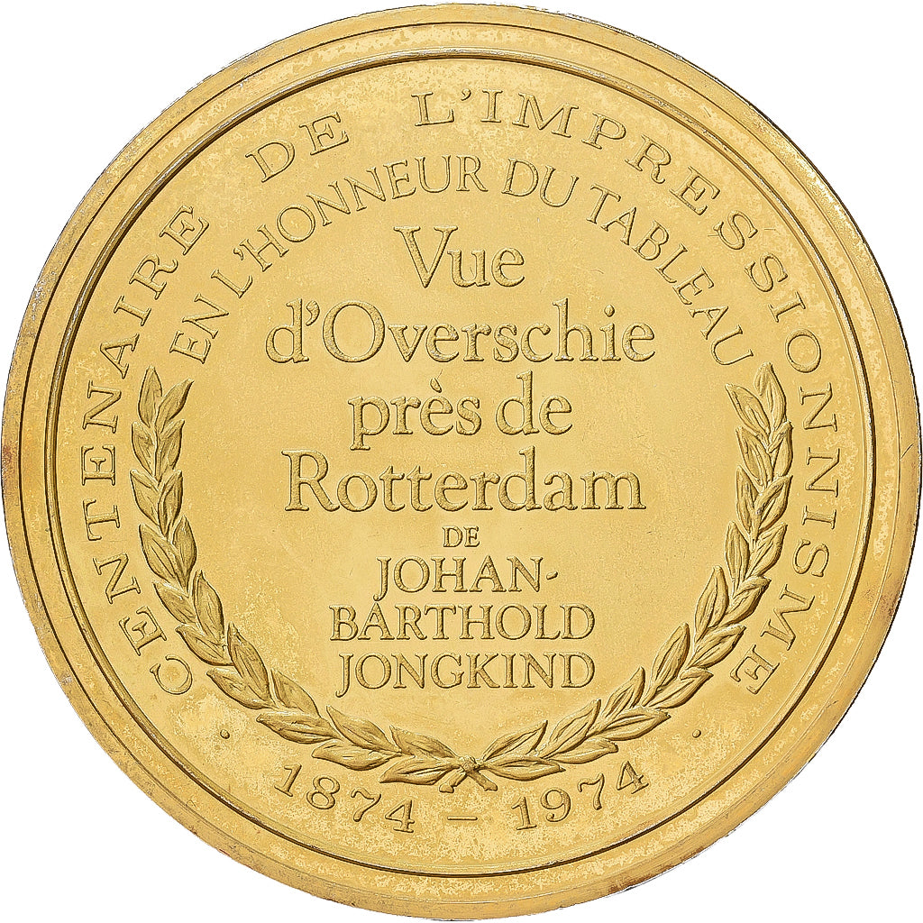 Frankreich, Medaille, Vermeil, vue d'Overschie près de Rotterdam, SS+