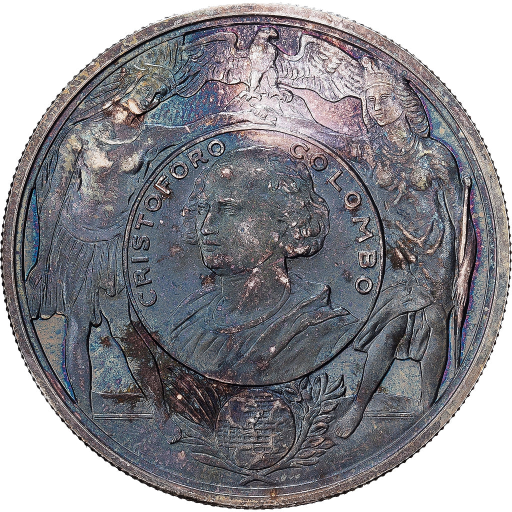 Itália, Once d'argent, Christophe Colomb, Prata, MS(63)