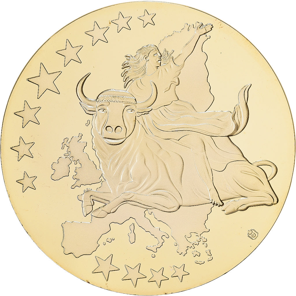 Francia, medaglia, Monnaie Européenne, Billet de 100 Euro, Rame dorato, SPL+