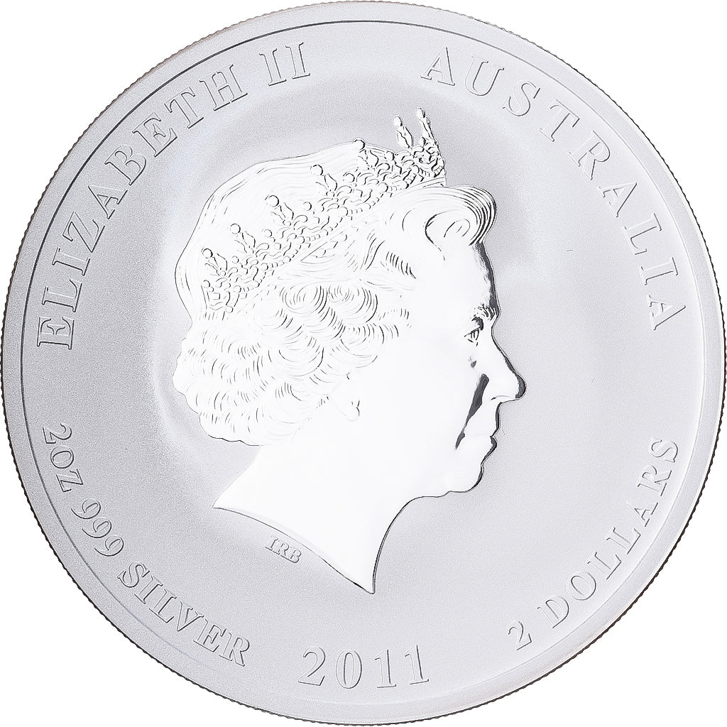 Australia, 2 Dollars, Year of the Rabbit, 2011, 2 Oz, Silver, MS(65-70)