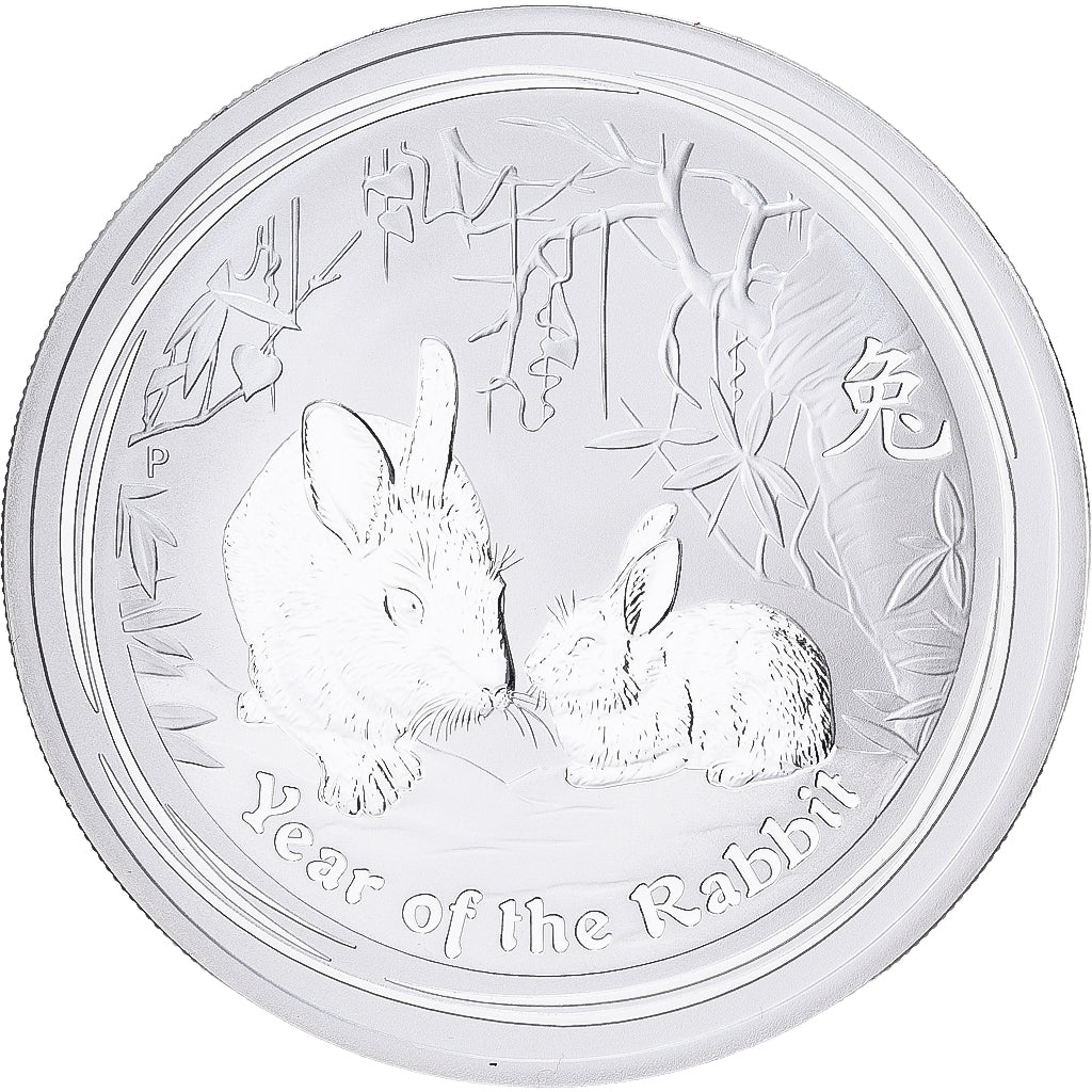 Australia, 2 Dollars, Year of the Rabbit, 2011, 2 Oz, Silver, MS(65-70)