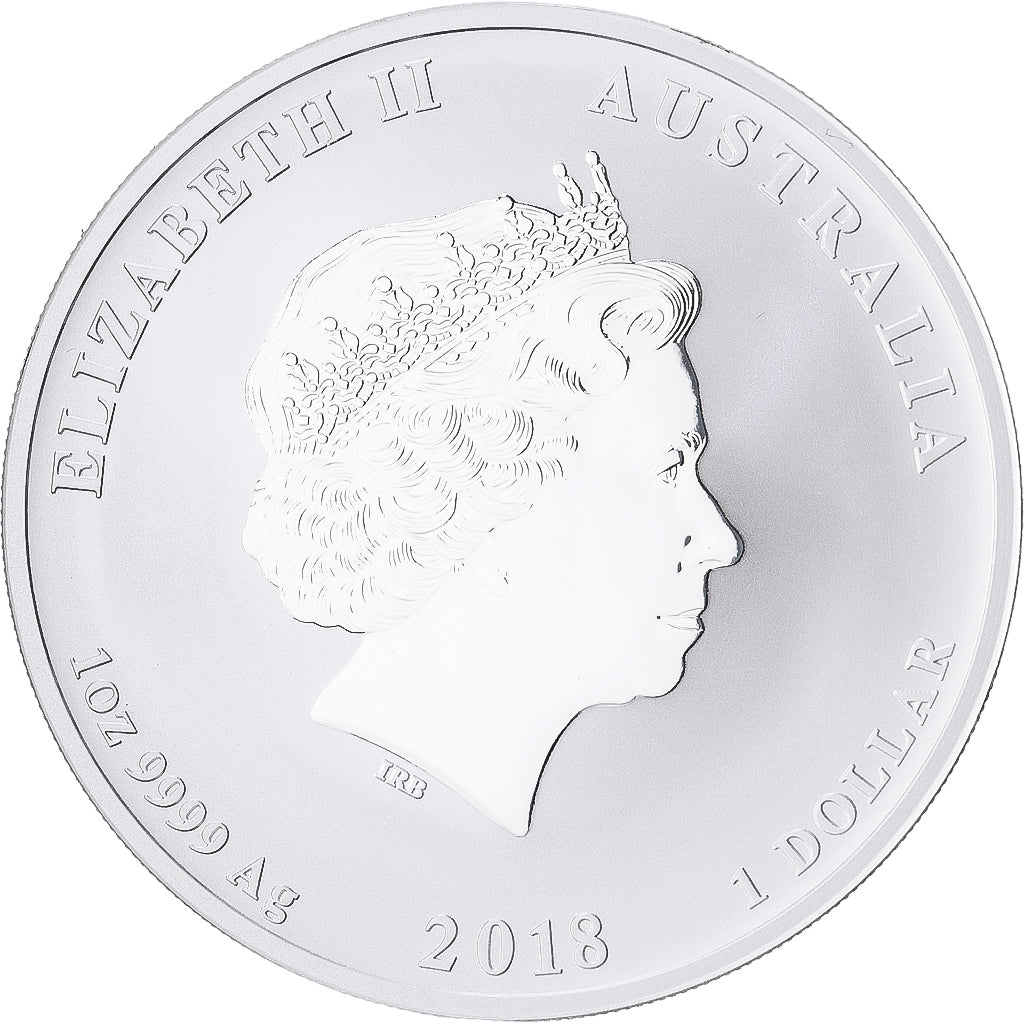 Austrália, Dollar, Year of the Dog, 2018, 1 Oz, Prata, MS(65-70)