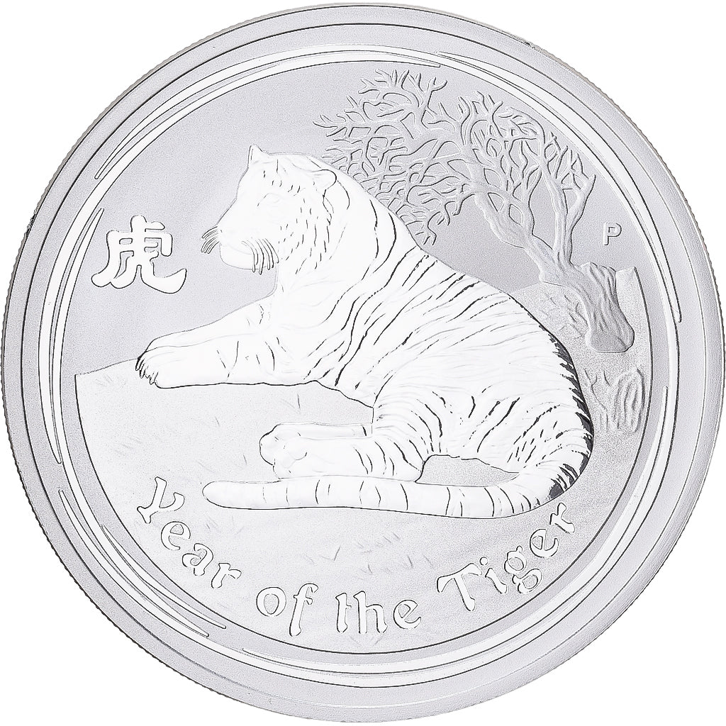 Australia, Dollar, Year of the Tiger, 2010, 1 Oz, Plata, FDC