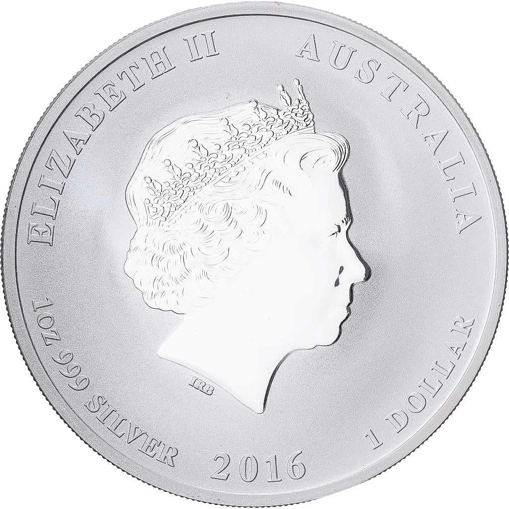 Austrália, Dollar, Year of the Monkey, 2016, 1 Oz, Prata, MS(65-70)