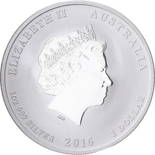 Australia, Dollar, Year of the Monkey, 2016, 1 Oz, Silver, MS(65-70)