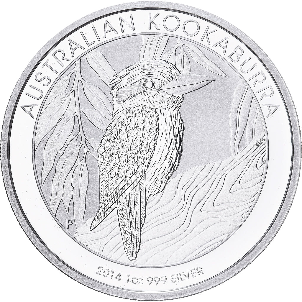 Australia, Dollar, Kookaburra, 2014, 1 Oz, Silver, MS(65-70)
