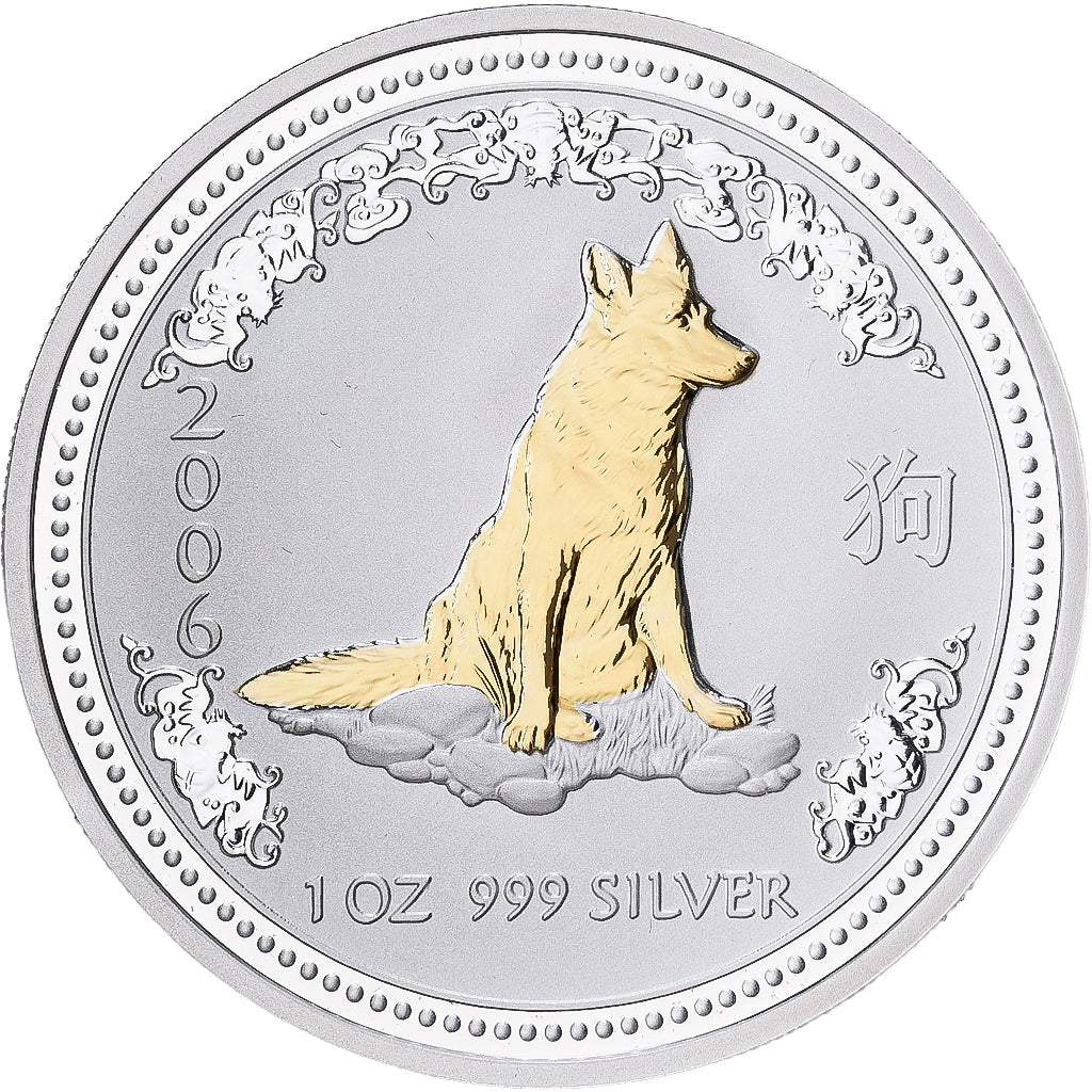 Australia, Dollar, Year of the Dog, 2006, 1 Oz, Srebro, MS(65-70)