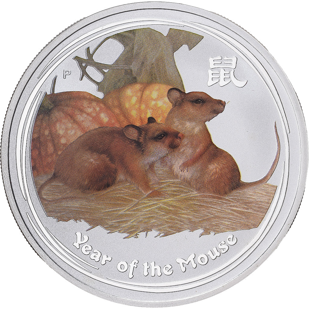 Australien, Dollar, Year of the Mouse, 2008, 1 Oz, Silber, STGL