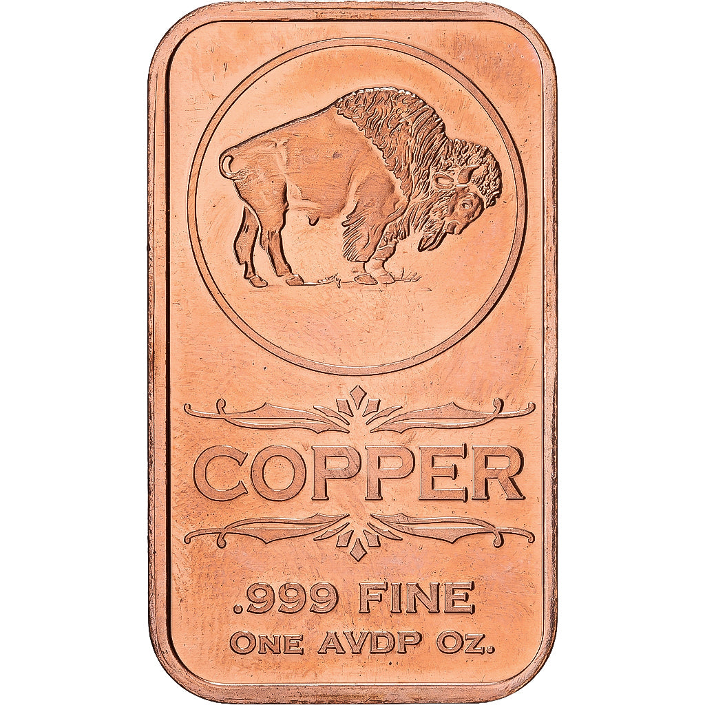 United States, Medal, LINGOTIN BISON, Copper, 1 Oz, MS(63)