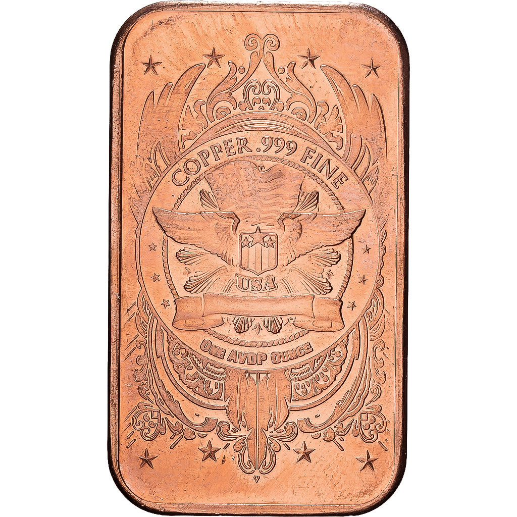 United States, Medal, LINGOTIN BISON, Copper, 1 Oz, MS(63)