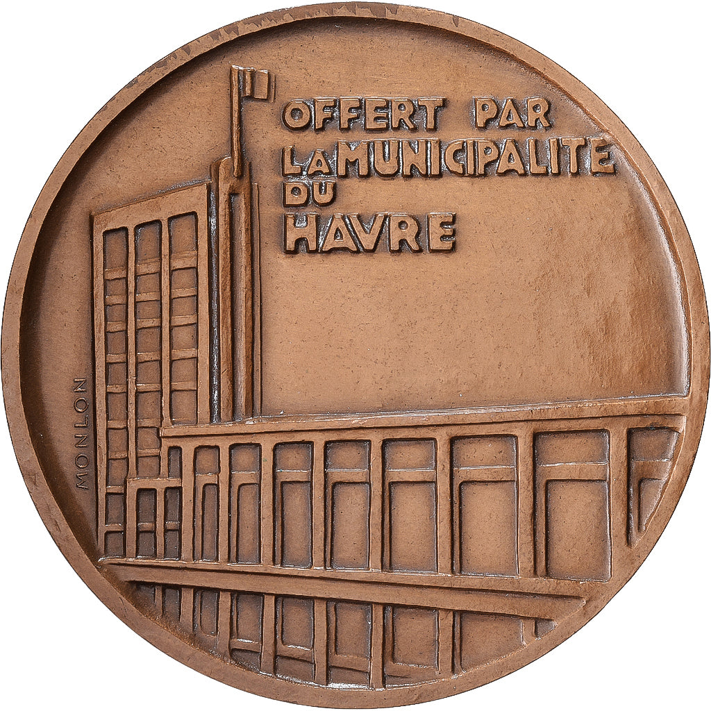 França, medalha, Municipalité du Havre, Bronze, Monlon, AU(55-58)