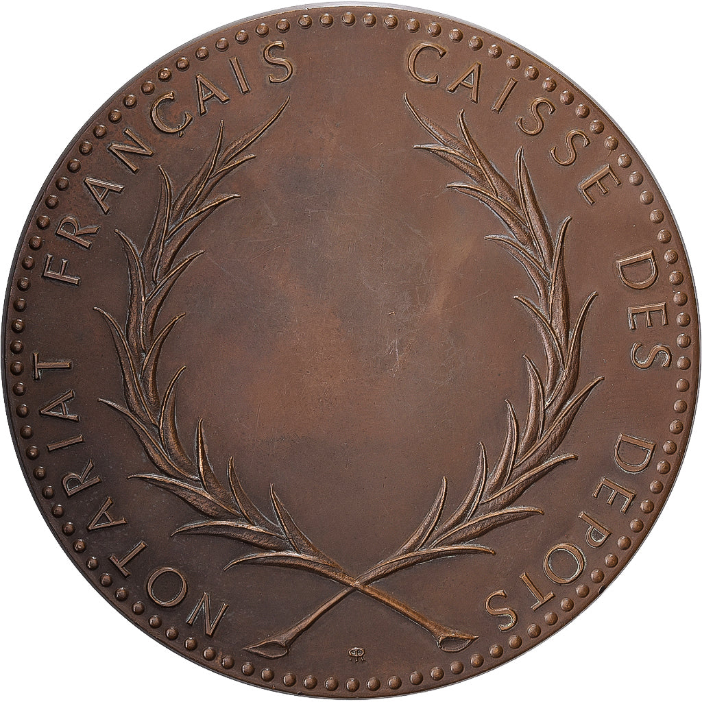 France, Médaille, Notariat Français, Caisse des Dépôts, Solon, 1973, Bronze