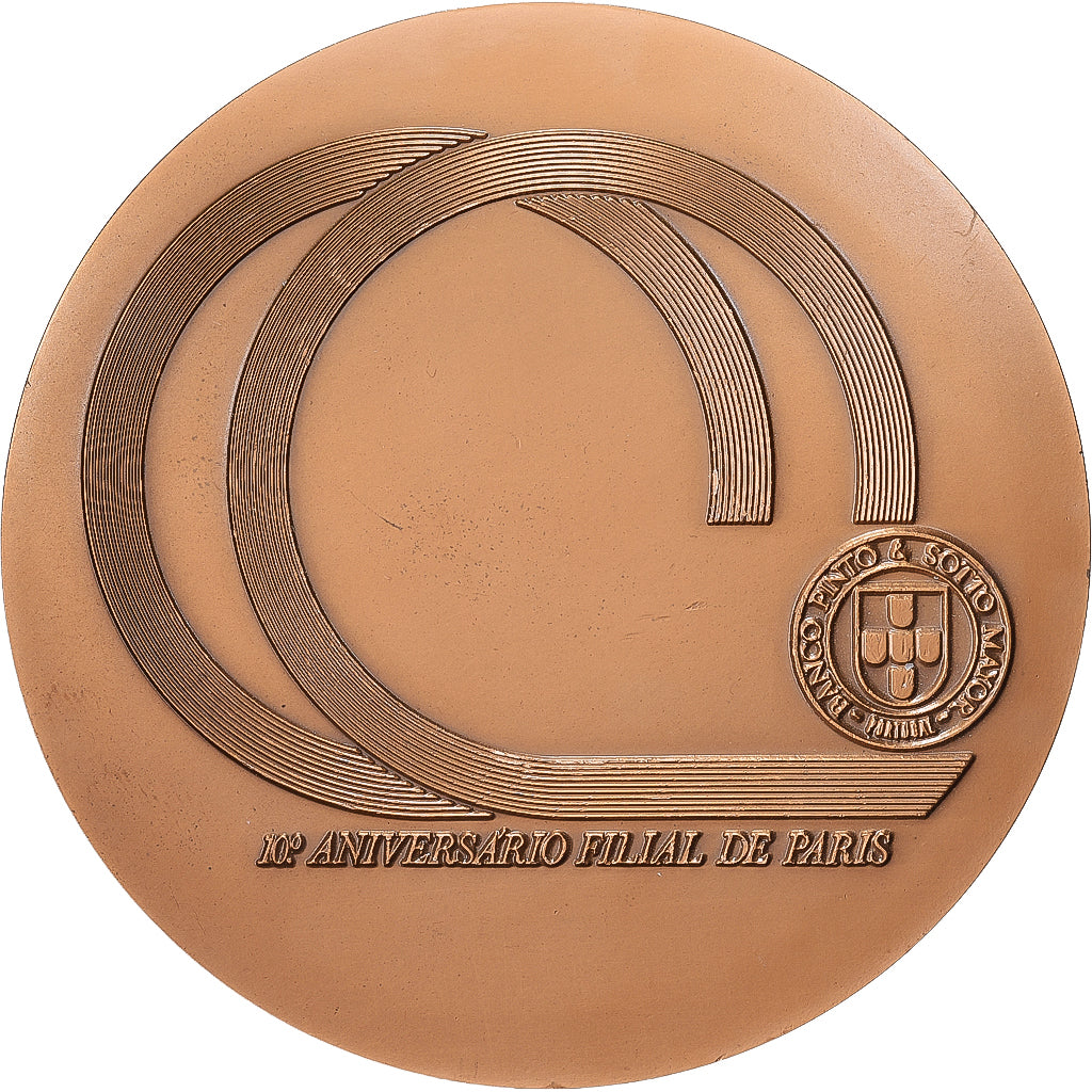 Francia, medaglia, Banco Pinto & Sotto Mayor, Paris, 1983, Bronzo, Zulmiro, SPL