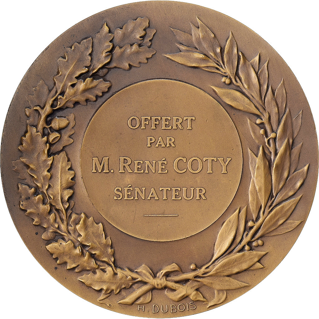 França, medalha, Marianne, René Coty, Sénateur, Bronze, Dupuis.D, MS(63)