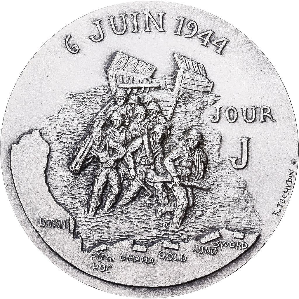Frankrijk, Medaille, 40ème Anniversaire du Débarquement, 1984, Silvered