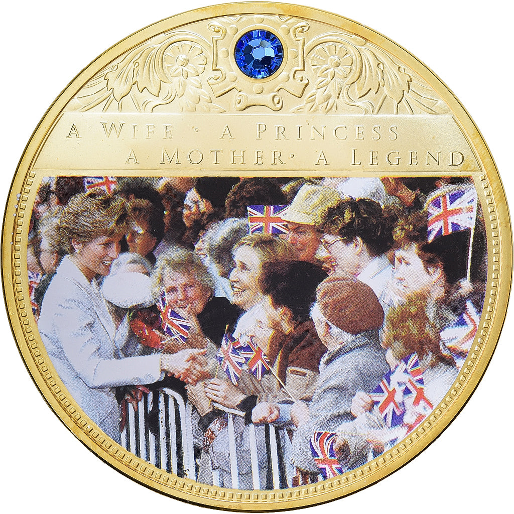 United Kingdom, Medal, Portraits de la Princesse Diana, Copper Gilt, MS(64)