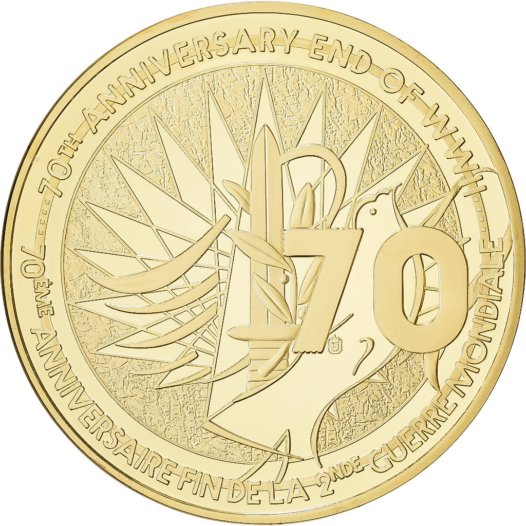 França, medalha, Seconde Guerre Mondiale, Eisenhower, 2015, Cobre Dourado