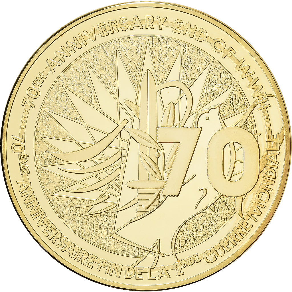 Francja, medal, 70ème Anniversaire Fin de la 2ème Guerre Mondiale, 2015, Stop