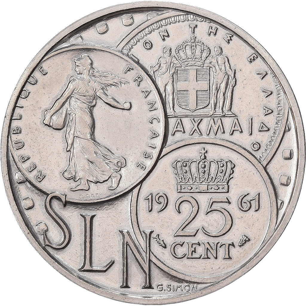 Francia, medalla, Nouvelle Calédonie, Société Le Nickel, Níquel, Simon, SC